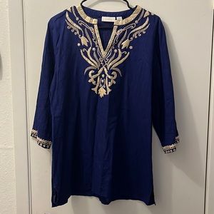 Chicos embroidered 100% cotton top